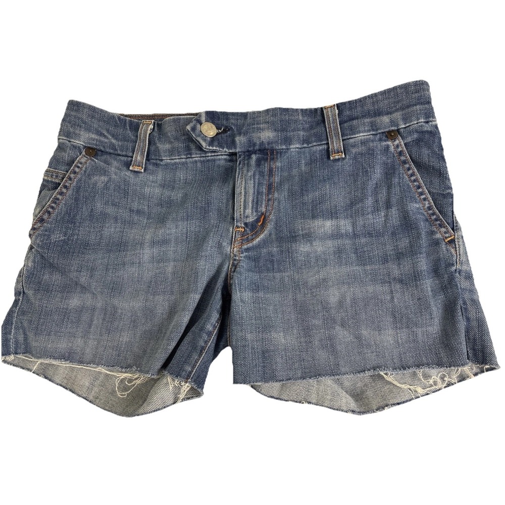 Citizens Of Humanity Low Rise Cut-Off Denim Shorts Size 26 Blue Jeans